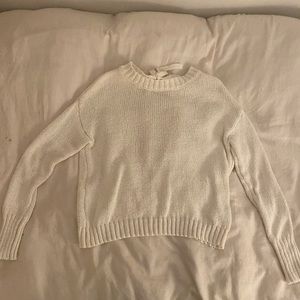 White backless Francesca’s sweater